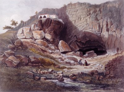 Quelle des Jordan, graviert von Jean Jacottet (1806-ca.1843) von Dutch School